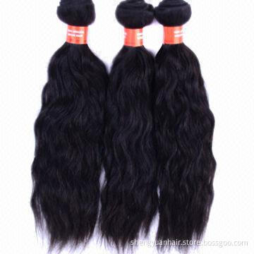 20-inch Natural Color Brazilian 100% Human Hair Weave, Grade 5A